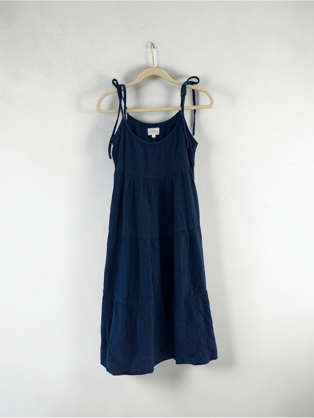HONORINE Gabrielle Cami Midi Gauze Dress Indigo S NWT